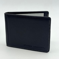 Status Anxiety Mens Leather Bi Fold Genuine Wallet Black with Gift Tin
