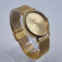 Uncle Jack 40mm Gold Tone Stainless Steel Quartz Mens Dress Watch Mesh Band