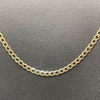 Unisex 9ct Yellow Gold Curb Link Necklace