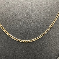 Unisex 9ct Yellow Gold Curb Link Necklace