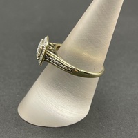 Ladies 9ct Yellow Gold Diamond Cluster Ring