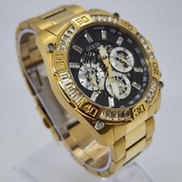 Guess GW0390G2 30 Clear Stones Gold Tone Stainless Steel Mens Watch