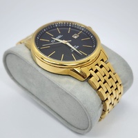 Chisel Gold Tone Black Dial Date Watch 50M Water Resistant 5829160