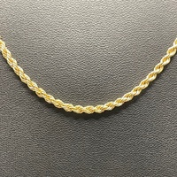Ladies 18ct Yellow Gold Twist Rope Link Necklace