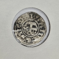 Medieval France Anjou Foulques V Denarius Silver Coin Angers Boudeau 153