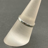 Large View Unisex 9ct White Gold Band Ring