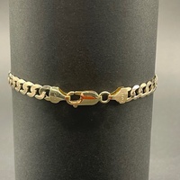 Mens 9ct Yellow Gold Curb Link Bracelet