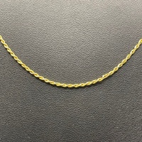 Unisex 18ct Yellow Gold Rope Twist Link Necklace