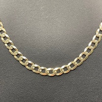 Unisex 9ct Yellow Gold Curb Link Necklace