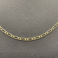 Unisex 9ct Yellow Gold Figaro Link Necklace