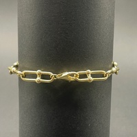 Ladies 18ct Yellow Gold Paperclip Link Bracelet