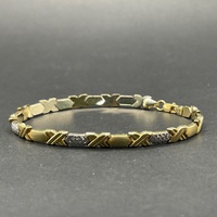 Unisex 18ct Yellow Gold Fancy Link Bracelet