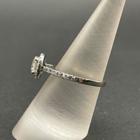 Ladies 18ct White Gold Diamond Halo Engagement Ring