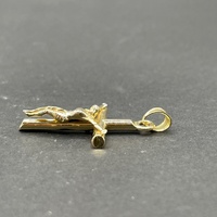 Unisex 14ct Yellow Gold Crucifix Cross Pendant