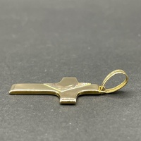 Unisex 18ct Yellow Gold Cross Pendant
