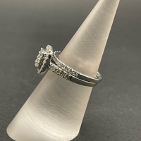 Ladies 18ct White Gold Diamond Ring Bridal Set