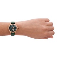 Emporio Armani Mia Automatic Ladies Watch AR60073 Green Leather Strap