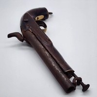 Antique 19th Century Percussion Pistol Curved Grip Uncertified