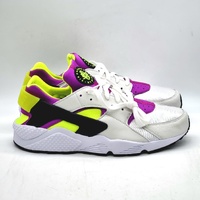 Nike Air Huarache Run ‘91 QS AH8049-101 White Black Neon Yellow 12