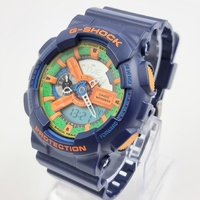 Casio G-Shock GA-110FC-2AJF Navy Blue Orange Green Analog Digital Watch