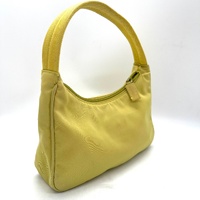Prada Tessuto Mini Nylon Sport Hobo Bag MV515 Yellow Authentic Purse
