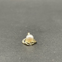 Ladies 9ct Yellow Gold White Pearl Pendant