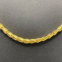 Unisex 24ct Yellow Gold Fancy Link Necklace