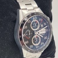 TAG Heuer Carrera CV2A10 Black Dial Mens Automatic Chronograph Watch