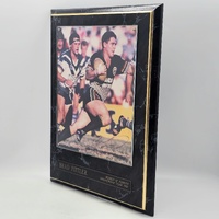 Brad Fittler Signed 7/50 Penrith Premiership 1991 Plaque Olympian