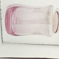 Royal Albert Vintage Pink Bedside Carafe and Glass set with Etched Flower Design
