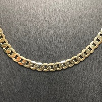 Mens 9ct Yellow Gold Curb Link Necklace