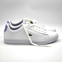 Lacoste Carnaby 222 1 SFA Womens Sneakers White Purple Leather US 9