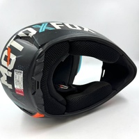 Large View Fox V2 Vicious Army MX Helmet Aqua Orange XL 61-62cm Fiberglass Shell