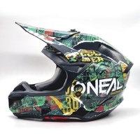 Large View O'Neal 5SRS 2020 Savage Motocross Helmet Black Green White Adult Large