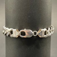 Mens 925 Sterling Silver Curb Link Bracelet