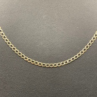 Unisex 9ct Yellow Gold Curb Link Necklace