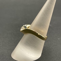 Ladies 18ct Yellow Gold Cubic Zirconia Ring