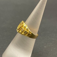 Mens 21ct Yellow Gold Dragon Ring