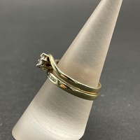 Ladies 9ct Yellow Gold Diamond Ring Set