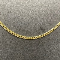 Unisex 18ct Yellow Gold Tight Curb Link Necklace