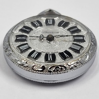Ladies Lucerne Swiss Made Pocket Watch Silver Tone Vintage Ornate Design