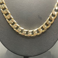Mens 9ct Yellow Gold Chunky Curb Link Necklace