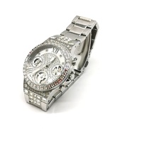 Large View Guess Moonlight Ladies Stainless Steel Silver Dial Watch GW0320L1
