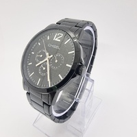 Large View Chisel Black Tone with Multifunction Dial Bracelet Men's Watch 5829276