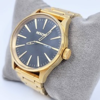 Nixon The Sentry SS Chrono All Gold Never Be Late Mens Stainless Steel