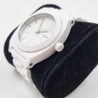 Nixon The Ceramic Time Teller White Dial White Bracelet Ladies Watch