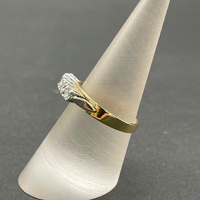 Ladies 18ct Yellow Gold Natural Diamond Band Ring