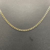 Unisex 9ct Yellow Gold Curb Link Necklace
