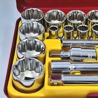 Sidchrome Proto 40Pc 1/2 Inch Drive Metric and A/F Socket Set 10-32mm