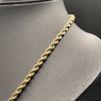 Unisex 9ct Yellow Gold Twist Rope Link Necklace